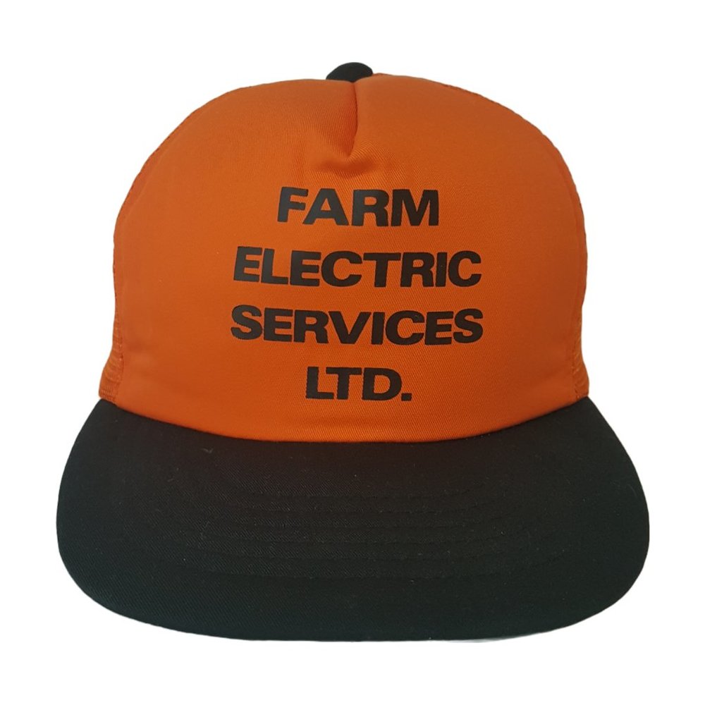 Vintage 80s FARM ELECTRIC SERVICES Hat Snapback Trucker Hat Classic Cap